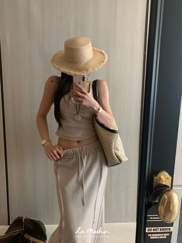 螺紋拼接棉質背心(闆娘.花花清單)